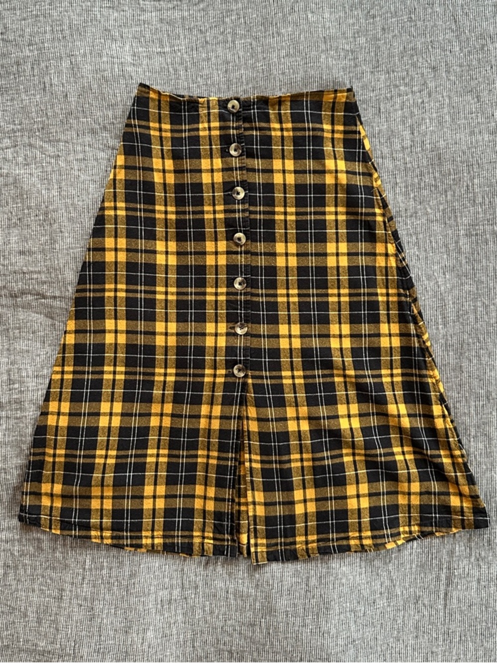 Urban Outfitters Black and Yellow Plaid Skirt